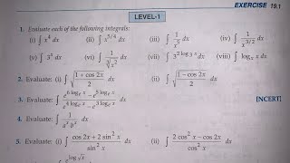 RD SHARMA EX 191 Q1 TO Q6 SOLUTIONS OF CHAPTER 19 INDEFINITE INTEGRALS CLASS 12 [upl. by Quint727]