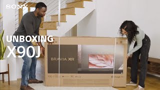 Unboxing Sony BRAVIA® XR X90J TV [upl. by Alanah]