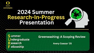 Avery Csaszar A Scoping Review of Greenwashing [upl. by Wincer]