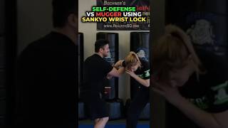 Self defense technique against muggers using Sankyo Wrist Lock selfdefenseforwoman [upl. by Malchy]