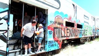 Abandoned Railroad Cars And Tunnels In Desert [upl. by Aihtennek352]