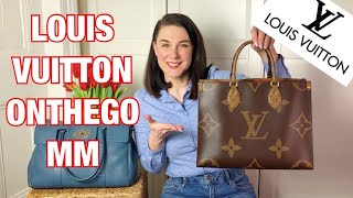 LOUIS VUITTON On The Go MM Tote Bag Review and Mod Shots [upl. by Mellicent149]