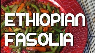 Ethiopian Fasolia Recipe  Amharic Vegan Vegetables Video [upl. by Ellette]