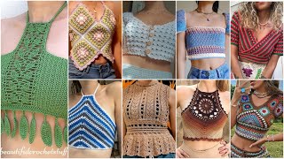 Crochet top design [upl. by Euqinad]