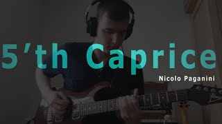 Anton Oparin  5th Caprice of NPaganini on electric guitar [upl. by Amej]