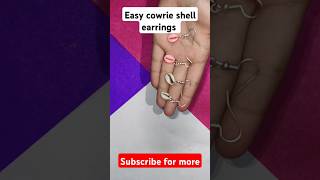 Easy cowrie shell earrings foryou diy artandcraft art craft innovation innovative viral [upl. by Neeluqcaj]