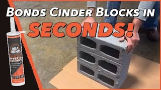 Bonding and Lifting Cinder Blocks with BoaBond in Seconds [upl. by Lladnyk899]