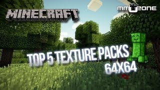 Minecraft  Top 5 Texture Packs 64x64 MMOZonede [upl. by Nylad]