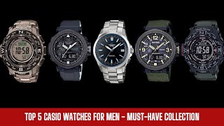 Top 5 Casio Watches for Men Must Have Collection [upl. by Atirehgram]