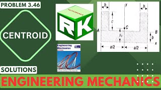 Engineering Mechanics Problem 346 Timoshenko Centroid U shape center of gravity [upl. by Seaton]