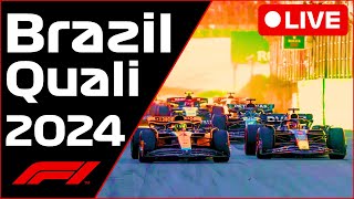 🔴F1 LIVE  Brazil GP QUALI  HEAVY RAIN  Commentary  Live Timing [upl. by Dosi]