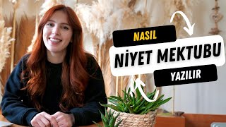 Niyet Mektubu Nasıl Yazılır 👩‍🏫 [upl. by Nnasus]