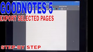 ✅ How To Export Selected Pages In GoodNotes 5 🔴 [upl. by Khudari]