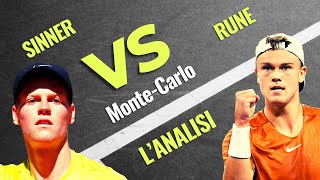 Lanalisi di RUNE vs SINNER a MonteCarlo [upl. by Odama823]