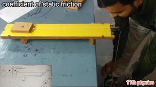 Coefficient of static Friction  block and horizontal surface 11thphysics a2zpractical991 [upl. by Seve]