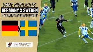 GERMANY X SWEDEN  IFAF EUROPEAN CHAMPIONSHIP 2425  Game Highlights [upl. by Castera]