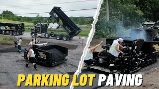 PAVING with the CREW  5500 SQFT ASPHALT PARKING LOT [upl. by Eceinwahs]