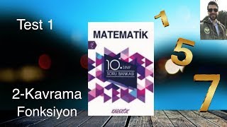 Karekök Yayınları 10 Sınıf Matematik Ünite 2 Kavrama Test1  Fonksiyon [upl. by Ethbun]