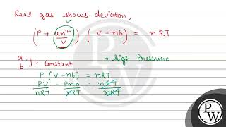 For a real gas at \ 25\circ \mathrmC \ temperature and high pressure \ 99 \ bar the [upl. by Ilana]