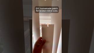 DIY homemade patch to fix broken vertical blind slats diyhome homehacks [upl. by Eastman]