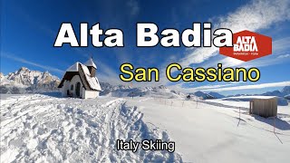 Italy Skiing Alta Badia San Cassiano [upl. by Elleval]