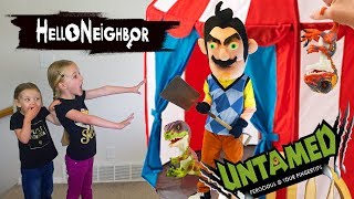 Hello Neighbor in Real Life UNTAMED Fingerlings Dinosaurs Scavenger Hunt [upl. by Hgielram847]