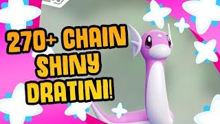 Shiny Dratini after 270 Chain  Lets Go PikachuEevee Shiny Reaction [upl. by Atarman]