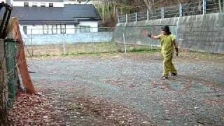 A practice for short spear throw of Wu LaoshiTaiwanstyle [upl. by Haiacim]