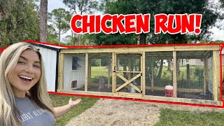 BUILDING A MASSIVE CHICKEN COOP RUN [upl. by Ahseer581]