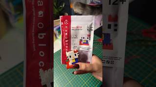 Nanoblock Hello Kitty ❤️💛💙 build hellokitty sanrio nanoblock kawada cat mittens blocks [upl. by Esyahc]