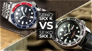 Seiko SKXK vs SKXJ Hands On Comparison  Which Model Is Better SKX007J vs SKX009K [upl. by Nylaf]