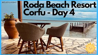 Roda Beach Resort 2023 DAY 4 Corfu  Will we finally see the sun [upl. by Hainahpez742]