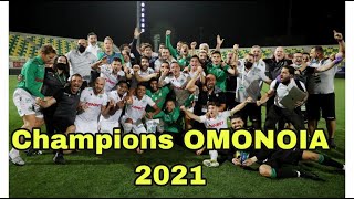 OMONOIA Winning goal and celebration  champions 202021 [upl. by Fiona538]