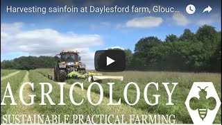 Harvesting sainfoin at Daylesford farm Gloucestershire [upl. by Gudrun]