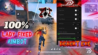 100 Lady Fake damage Fixed  PC Panel Free Fire  ANTI BAN 100   DESERTEXE [upl. by Nasas457]