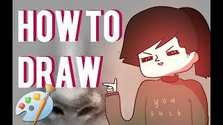 DRAW A REALISTIC NOSE IN 20 SECONDS not clickbait [upl. by Maller]