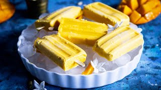 Healthy Mango Popsicle Recipe Quick and Easy Mango Lassi Popsicles  Hot Chocolate Hits [upl. by Maribeth189]