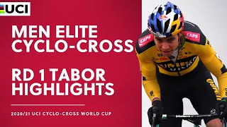 Round 1  Men Elite Highlights  202021 UCI Cyclocross World Cup  Tabor [upl. by Sathrum248]