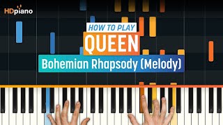 How to Play quotBohemian Rhapsodyquot by Queen Melody  HDpiano Part 1 Piano Tutorial [upl. by Ahsiek]