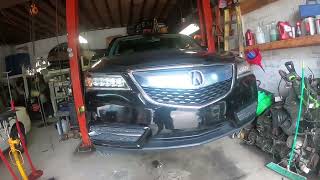 2014 ACURA MDX 35 FRONT LEFT CV AXLE REMOVAL [upl. by Osgood]