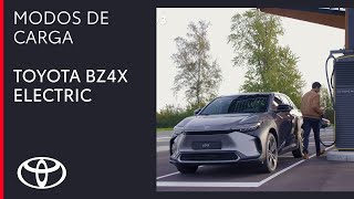 ¿Cómo se carga un coche eléctrico  Nuevo Toyota bZ4X Electric  Tipos de carga [upl. by Newnorb]