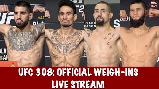 UFC 308 Topuria vs Holloway Official Weighins Live Stream [upl. by Peedsaj744]