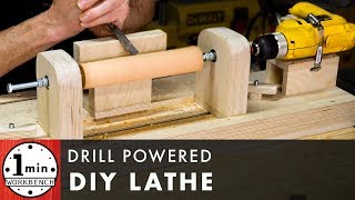 DIY Drill Powered Lathe [upl. by Eiramesor]