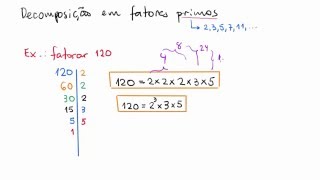 Decomposição em fatores primos [upl. by Noneek]