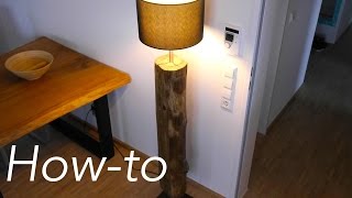 DIY Baumstamm Lampe selber bauen [upl. by Elletsyrk977]