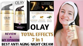 olay total effects 7in1NightCreamAnti Aging CreamReviewOlay CreamHindiBest Anti Aging Cream [upl. by Pelpel43]