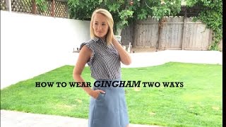 How to Style a Gingham Top  Style Tips [upl. by Yaral740]