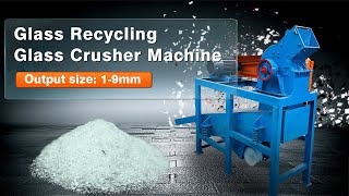 Small Glass Recycling Glass Crusher Machine Three Stage Screening [upl. by Bauske]