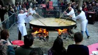 Uzes France truffle festival  egg scramble [upl. by Pelag657]