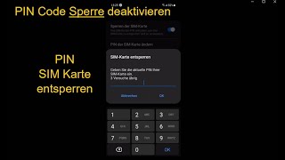 PIN Code Sperre deaktivieren SIM Karte [upl. by Sokcin]